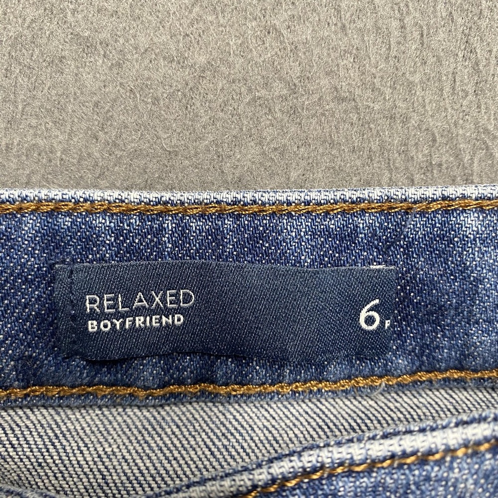 J. Jill Jeans Womens 6 Petite Blue Relaxed Boyfriend Denim Stretch Medium Wash - Picture 5 of 15